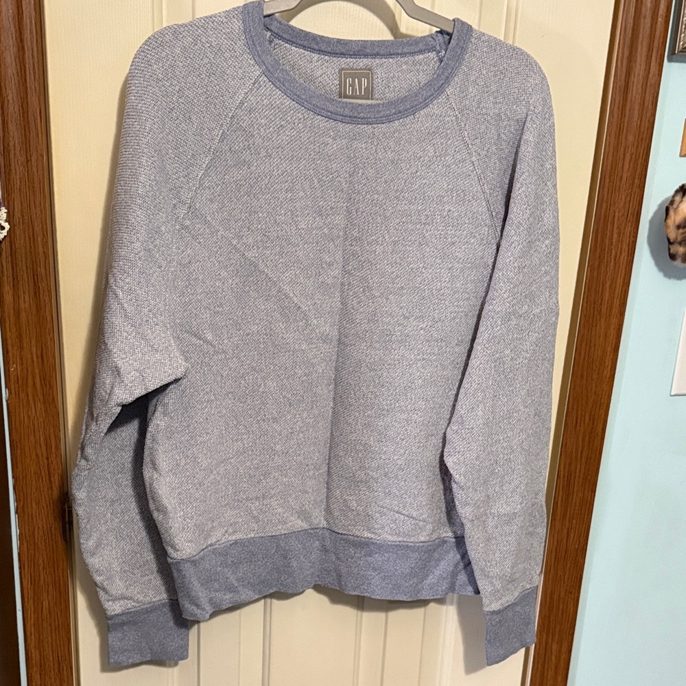 GAP Heathered Blue Crewneck Pullover size Large